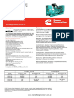 Diesel Generator Set NT855 Series Engine: Specification Sheet
