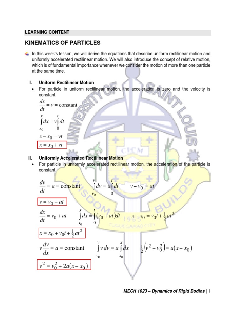 Kinematics of Rigid Bodies Explained | PDF | Acceleration | Velocity