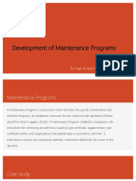 Development of Maintenance Programs: by Capt. Furqan Hussain