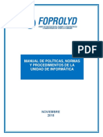 Manual de Políticas Normas y Procedimientos de La Unidad de Informática V2