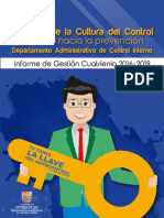 Informe de Gestión de Fomento de la Cultura del Control - Cuatrienio 2016-2019