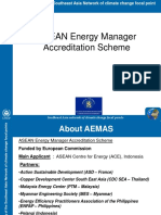 ASEAN Energy Manager Accreditation Scheme: Southeast Asia Network of Climate Change Focal Points