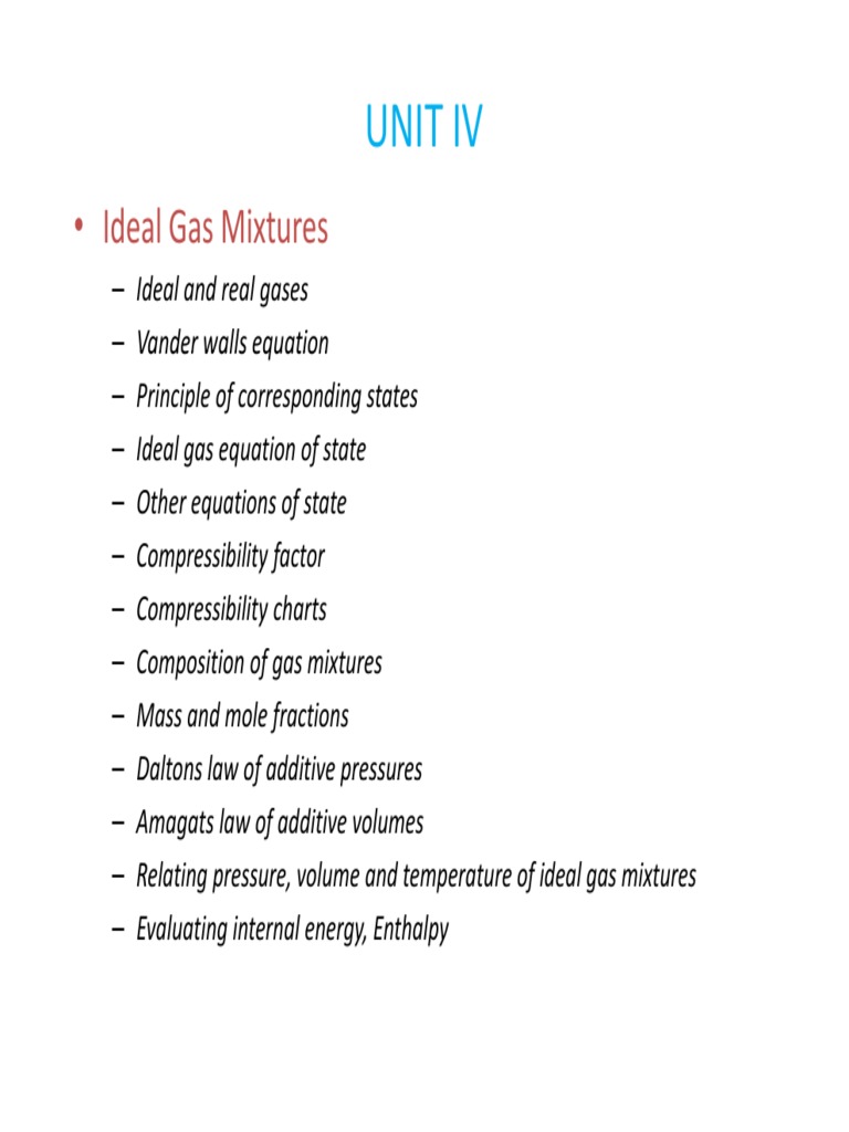 Ideal Gas Mixtures and Properties | PDF | Gases | Mole (Unit)