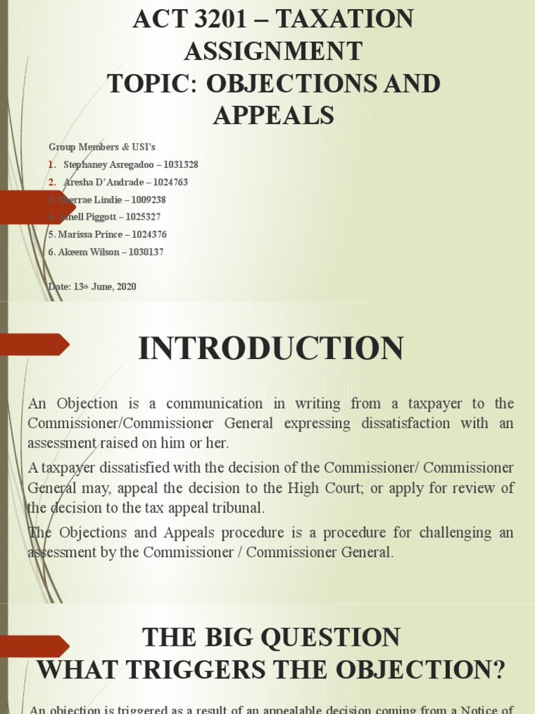 Tax Objections and Appeals Process | PDF | Taxpayer | Taxes
