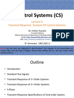 Lecture-5 Transient Response Analysis of Control Systems