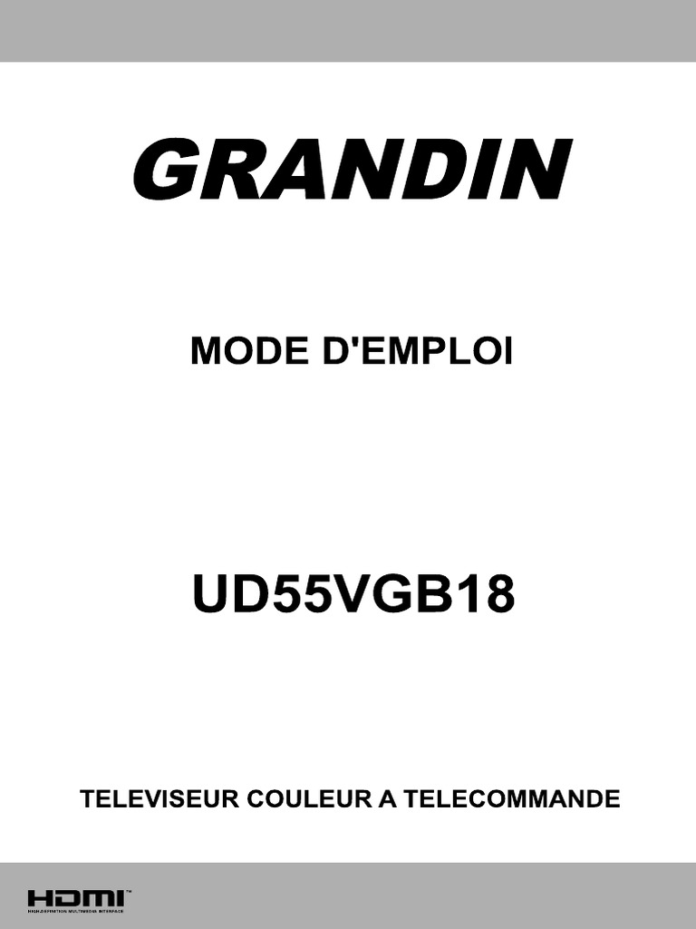 Grandin UD55VGB18 LCD Television, PDF, USB
