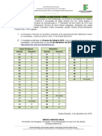 Estudante Exame de Selecao 2019 Tecnico de Nivel Medio Integrado Edital 064 2018 Edital 064 7 - Gabarito Definitivo