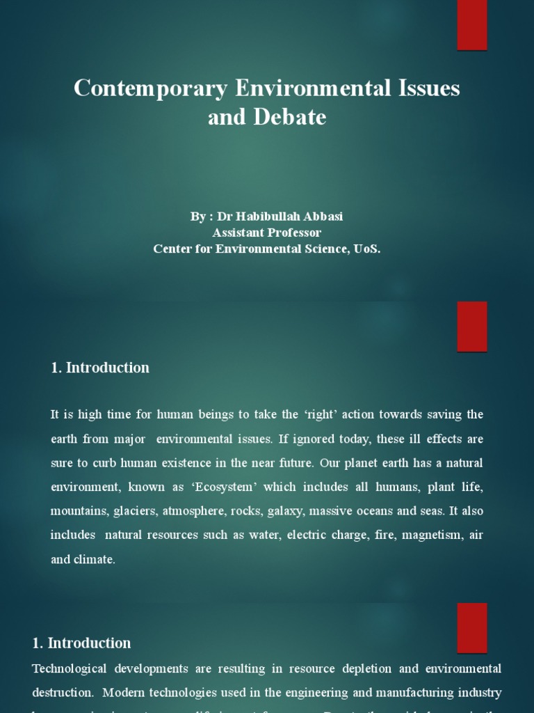 Key Issues in Environmental Debate | PDF | Habitat Destruction ...