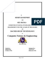 Computer Science & Engineering: Seminar Report Six Sigma