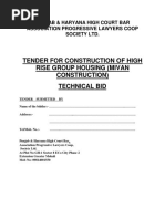 Tender For Construction of High Rise Group Housing (Mivan Construction) Technical Bid