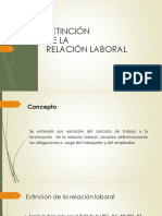 11 Extinsión de la Relación Laboral