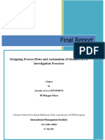 Final Report: Designing Process Flows and Automation of Modules of FX Investigation Processes
