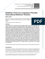 Building A Common Language in Pluralist International Relations Theories