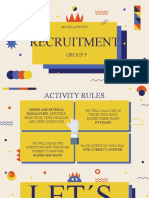 Group Activity Recruitment Questions