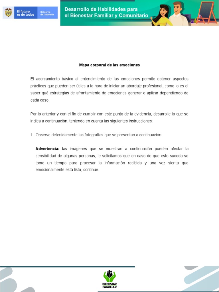 Mapa Corporal de Las Emociones | PDF | Las emociones | Cognición