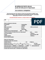 Formulário de indicação de capacitação