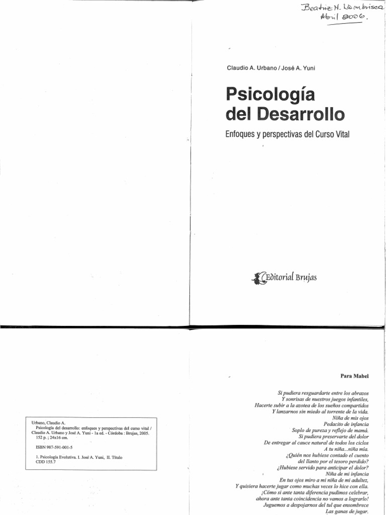 Psicologia Del Desarrollo Urbano Y Yuni PDF