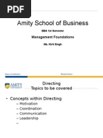 Amity School of Business: Management Foundations