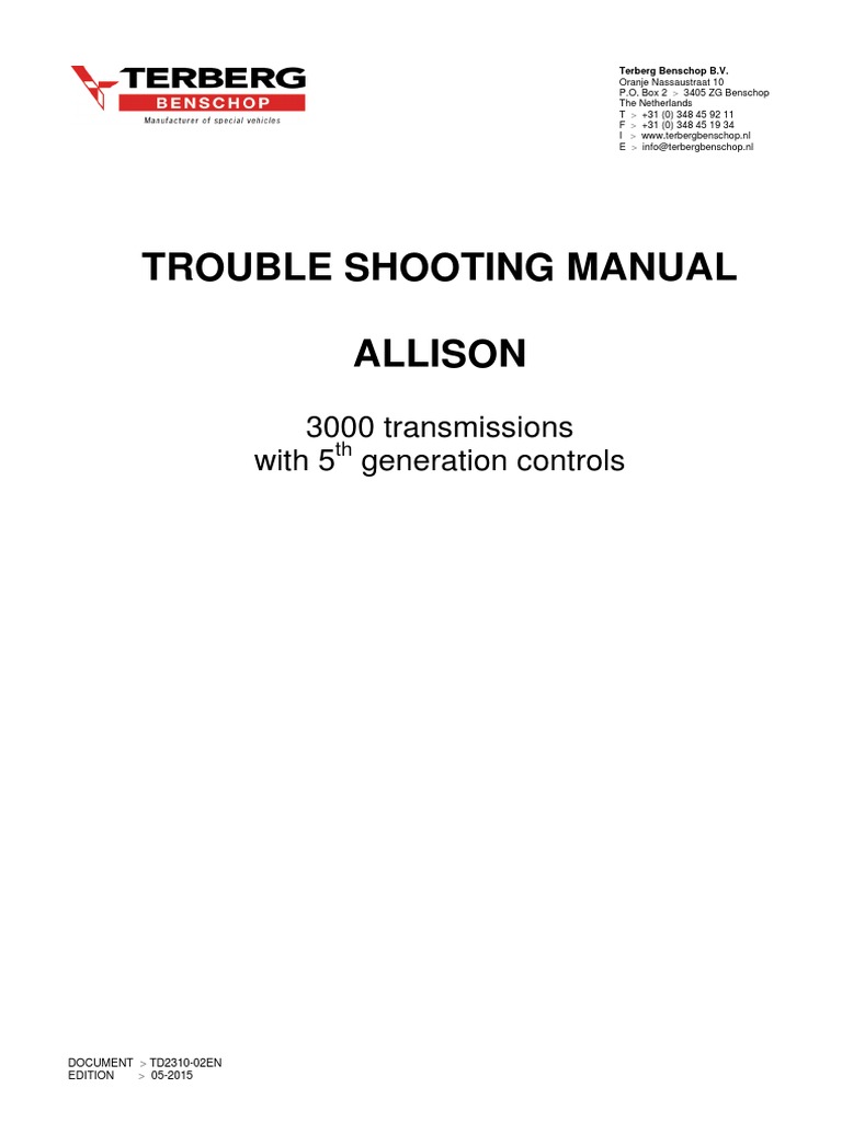 Allison Transmission Fault Code Spn 2003 Fmi 31   : Troubleshooting Tips.