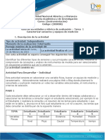 Guía de Actividades y Rúbrica de Evaluación - Unidad 1 - Tarea 1 - Caracterizar Sensores y Equipos de Medición