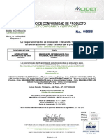 Certificado de Conformidad de Producto Product Conformity Certificate - PDF Free Download