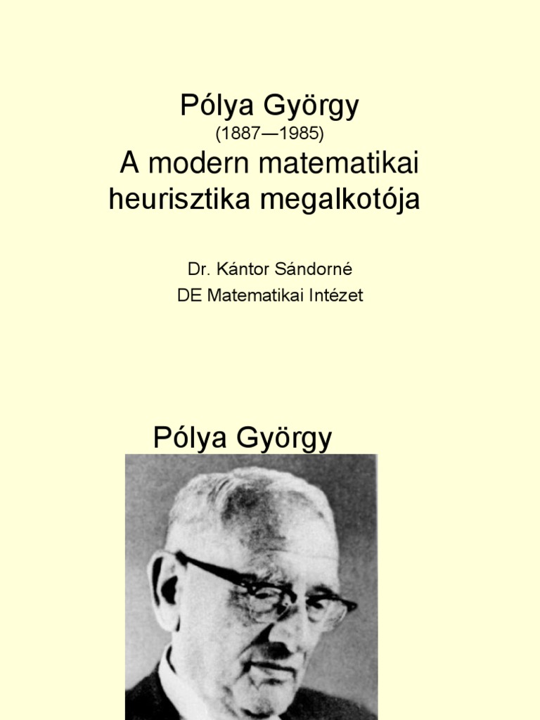 Pólya György | PDF