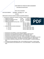 Formulas Usadas Para Gabinete de El Trabajo de Campo de Saneamiento