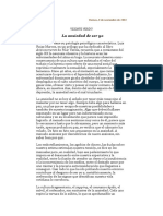 Vicente Verdú, La Ansiedad de Ser Yo