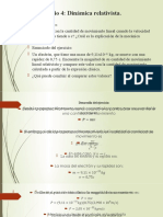 Dinámica relativista electrón cantidad movimiento