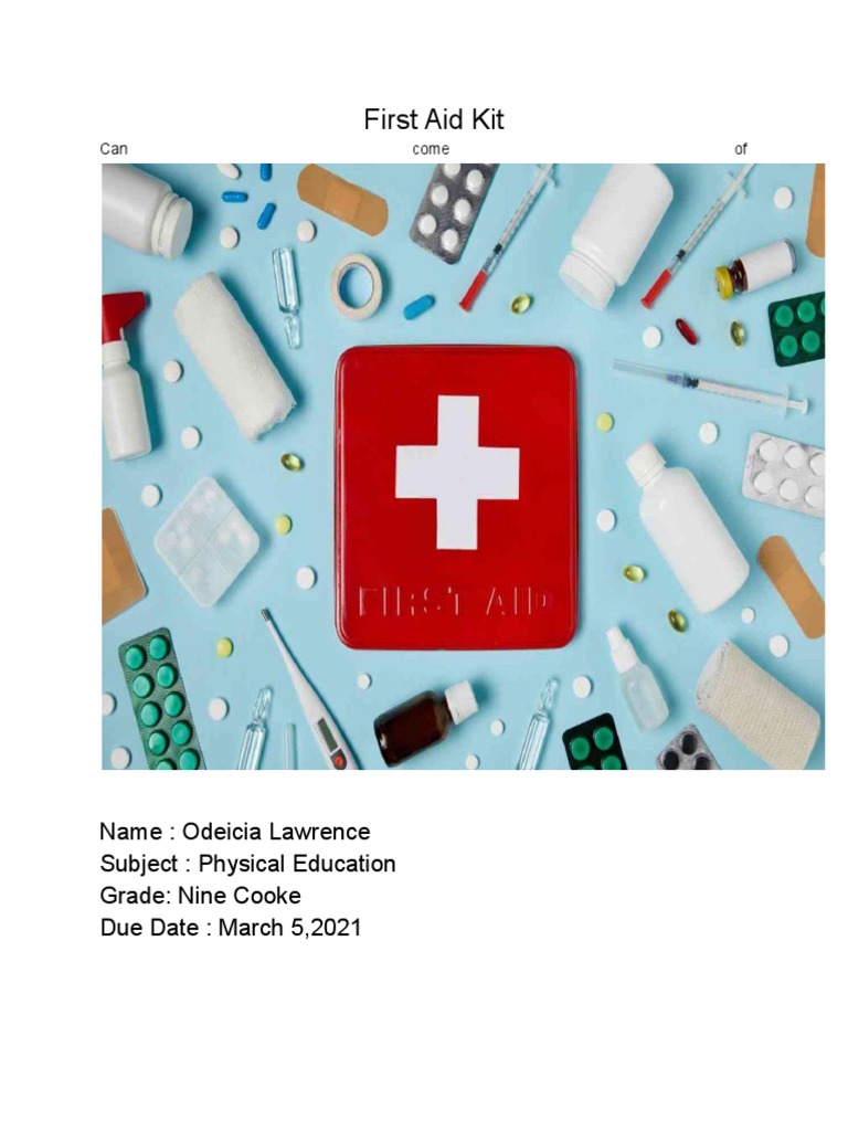 Odeicia First Aid Kit Project | PDF | First Aid | Flexibility (Anatomy)