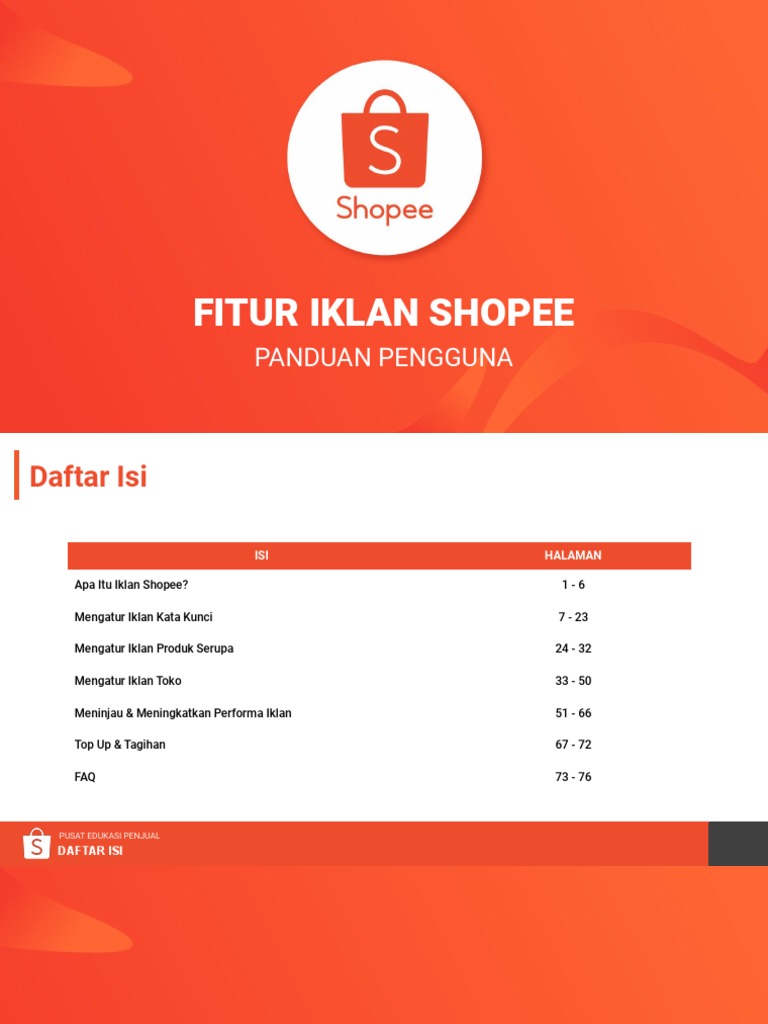 Panduan Iklan Shopee untuk Penjual | PDF