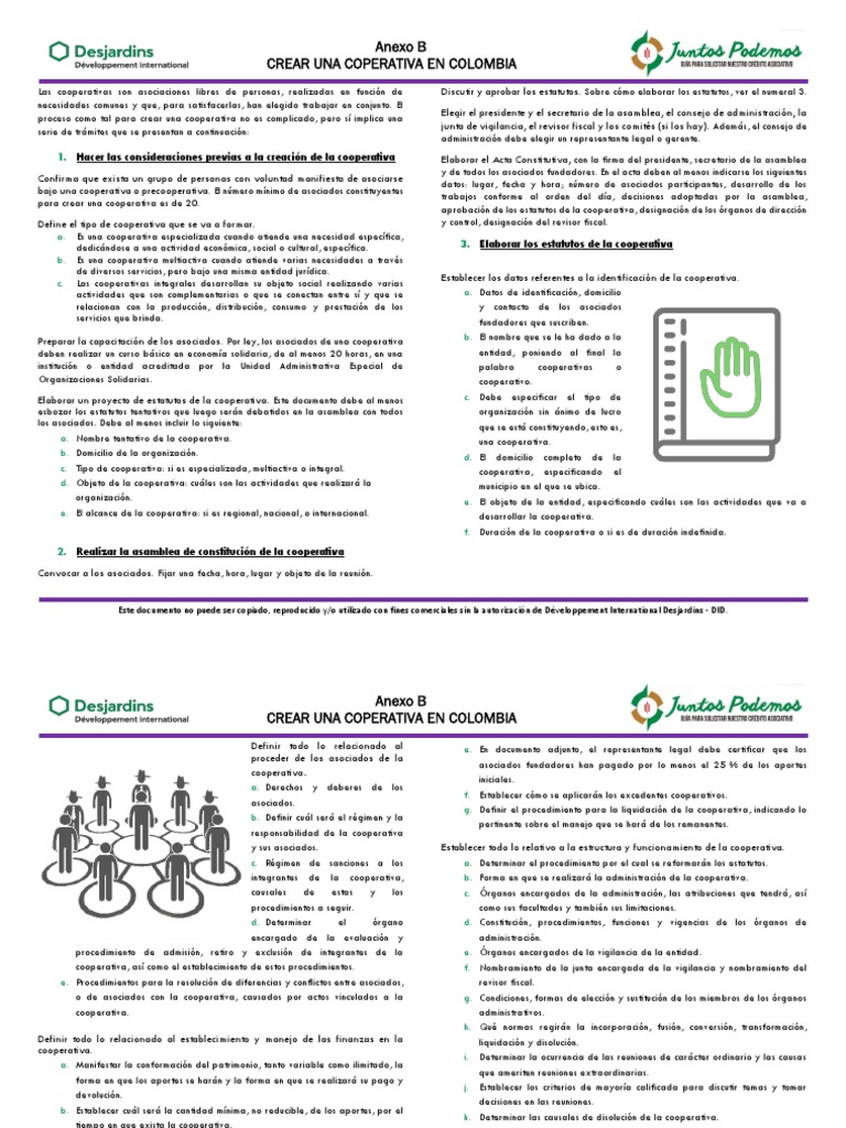 Guía para Crear una Cooperativa en Colombia | PDF | Cooperativa | Economias