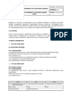 Hs-Re-001 Procedimiento de Auditoría