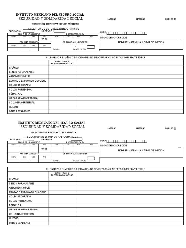 Solicitud Rayos X | PDF | Sistema digestivo | Gastroenterología