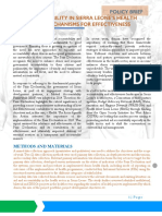 Policy Brief - Aid and Accountability in Sierra Leone's Health Sector and Mechanisms For Effectiveness Final