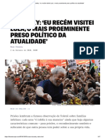 Chomsky - Eu Recém Visitei Lula, o Mais Proeminente Preso Político Da Atualidade'