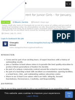 Female Hostel Parent For Junior Girls - For January, 2022 Start