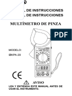 Manual de Instrucciones Manual de Instrucciones Multímetro de Pinza