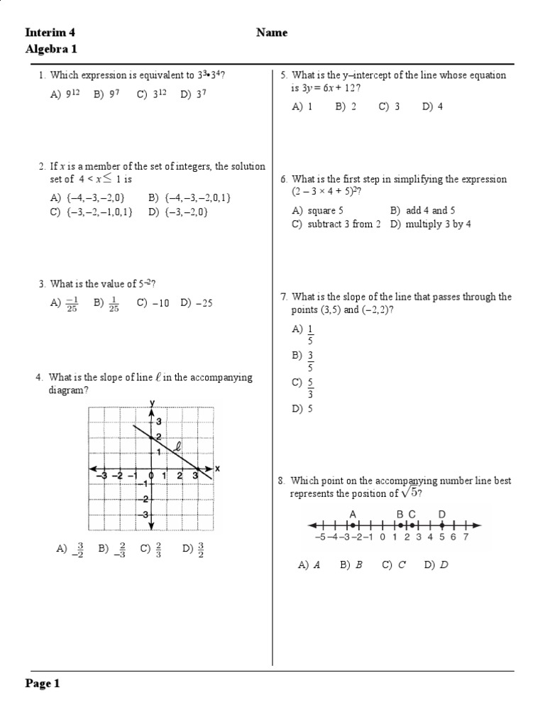 Interim Exam 4 - Final | PDF | Inequality (Mathematics) | Equations
