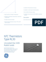 NTC Thermistors Type RL30: Uncoated Disc With Radial Leads