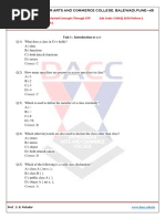 C++ MCQ Dacc