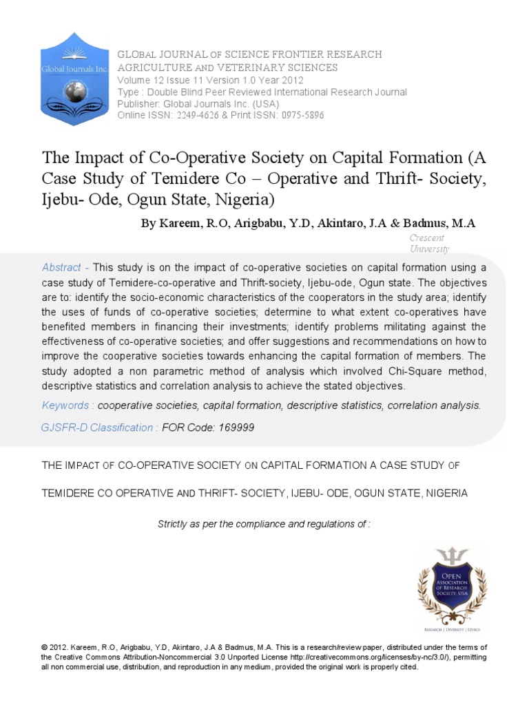 3 The Impact of Co Operative Society | PDF | Cooperative | Economies