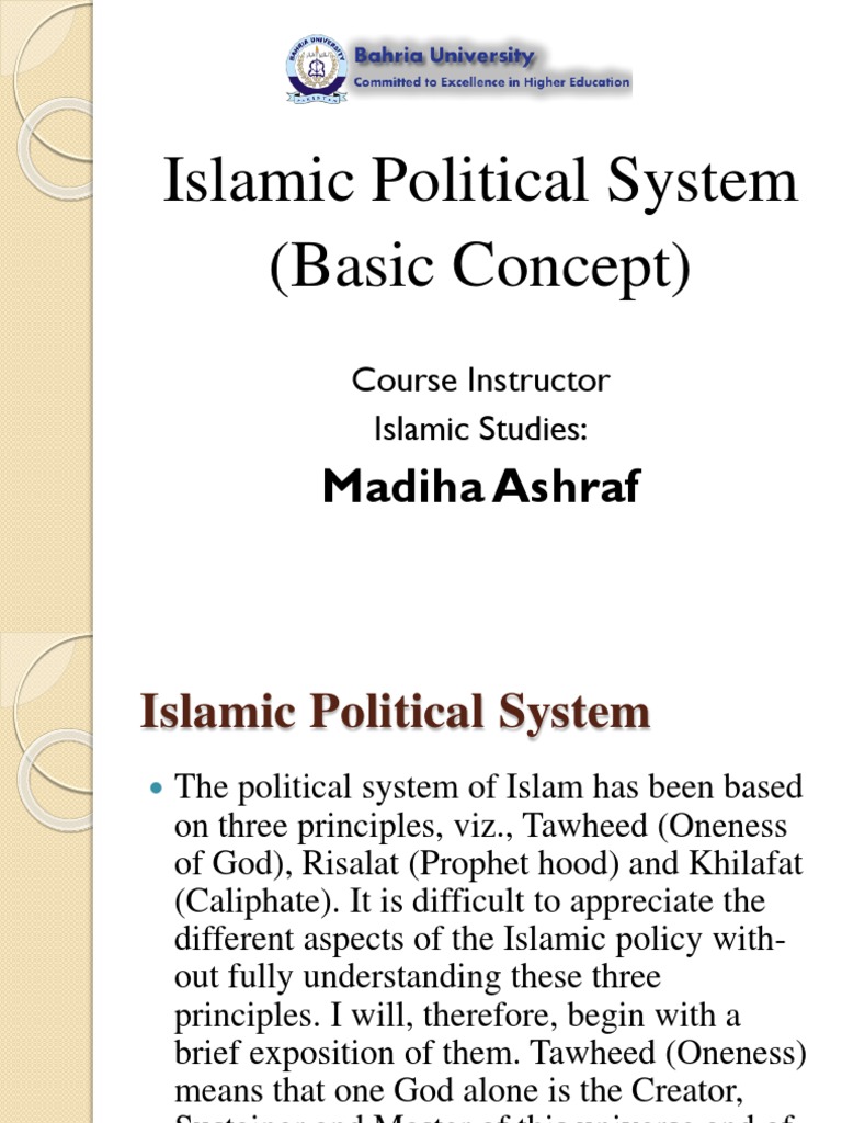 The Political System of Islam An Overview of the Basic Concepts