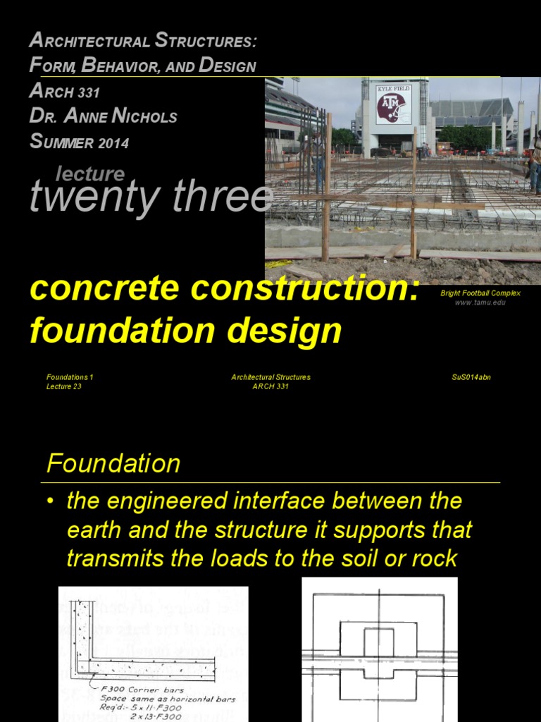 Foundation Design in Architectural Structures | PDF | Deep Foundation ...