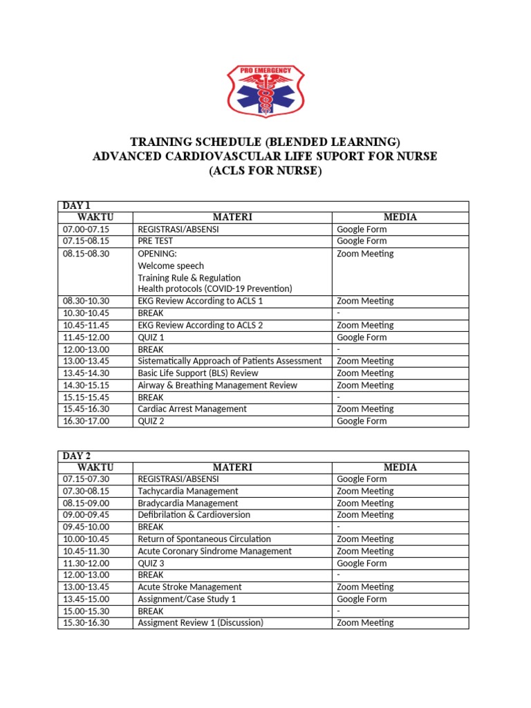 Blended Learning Schedule and Curriculum for Advanced Cardiovascular