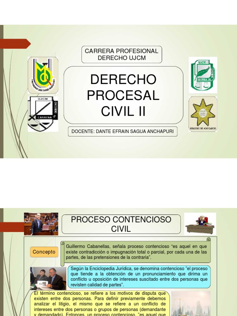 Proceso Contencios y Proceso de Conocimiento | PDF | Ley procesal ...