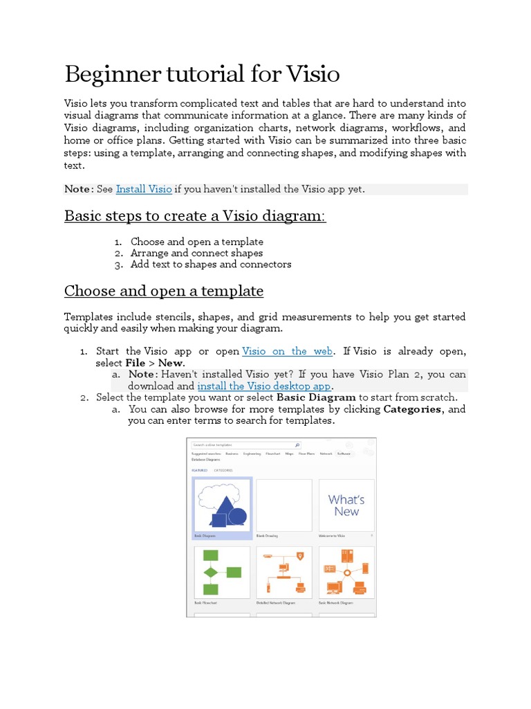 Beginner's Guide to Creating Visio Diagrams | PDF | Shape | Software
