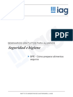 SGA Seguridad e Higiene BPE - Como Preparar Alimentos Seguros