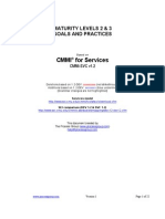 Cmmi For Services: Maturity Levels 2 & 3 Goals and Practices