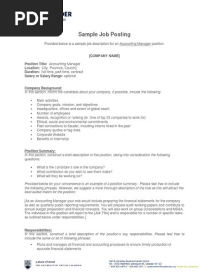 Job Posting